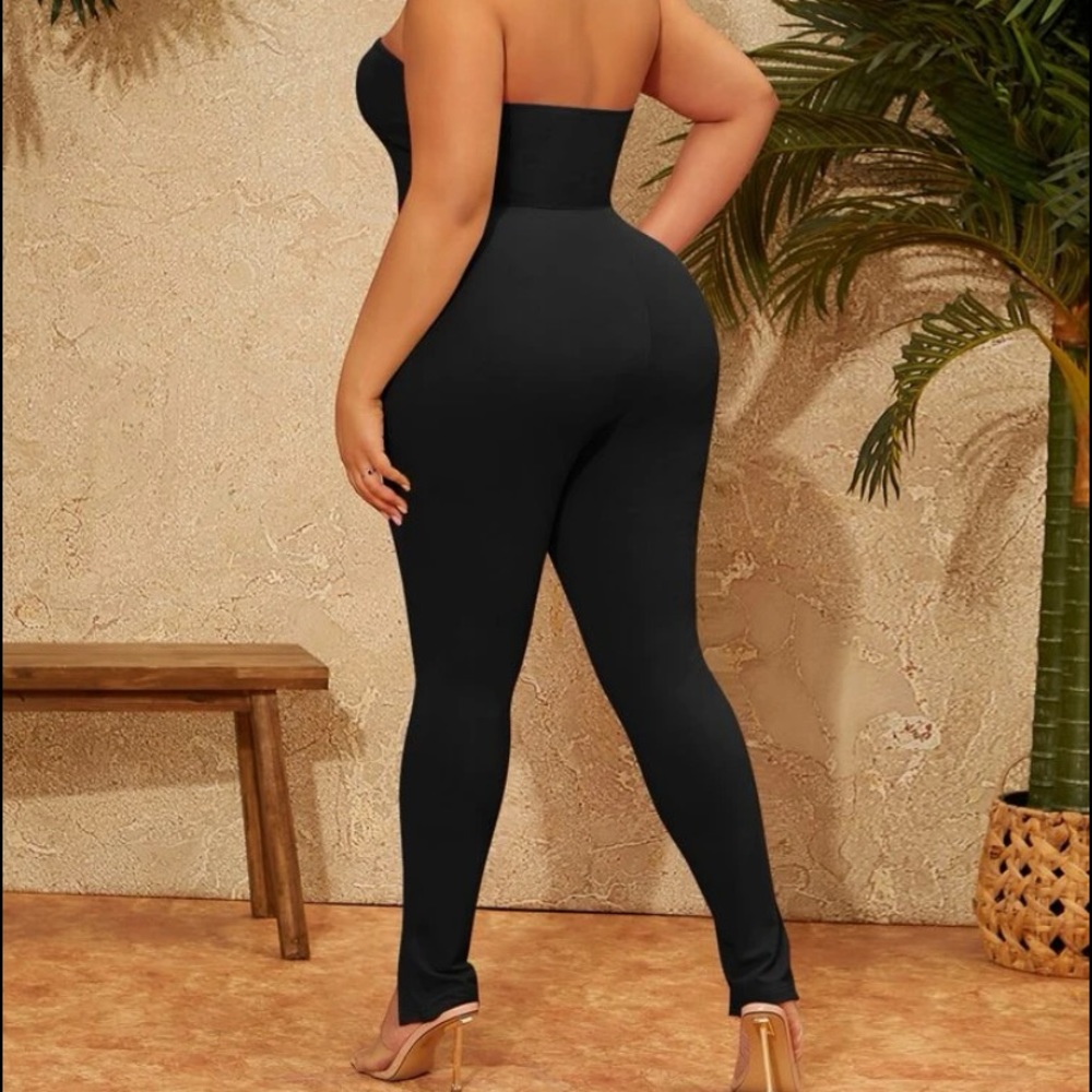 New Inventory Split Hem Backless Tube Unitard - image 3